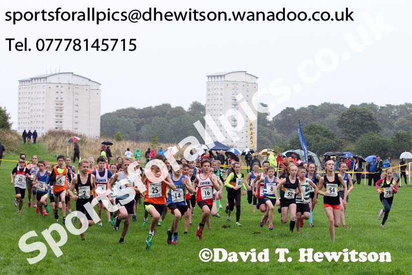 Boys and Girls under-13s, Sunderland Harriers Open Cross Counry, Farringdon Park, Sunderland. Photo: David T. Hewitson/Sports for All Pics